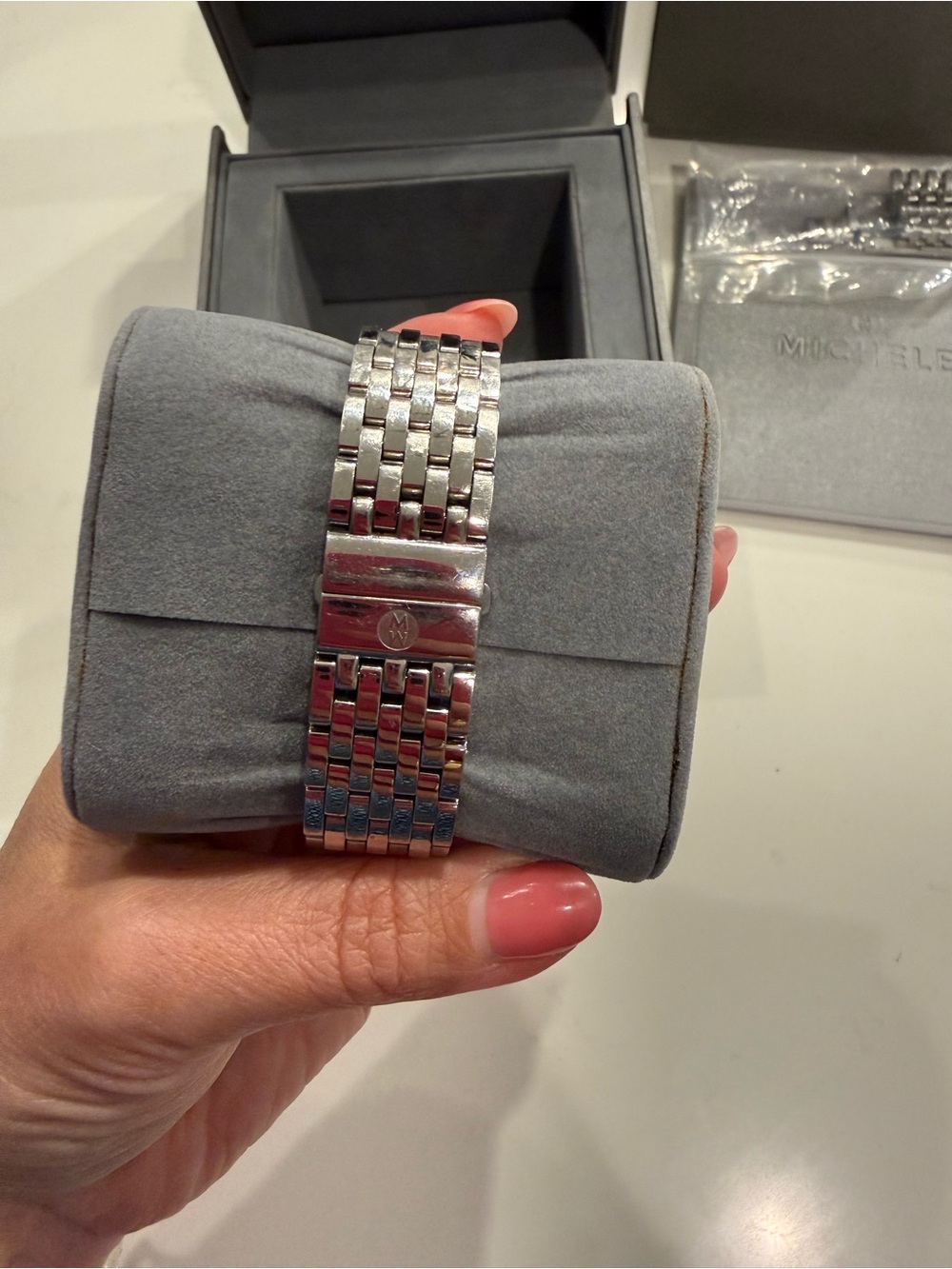 Michele CSX Silver Chronograph with Diamond - Picture 3 of 12